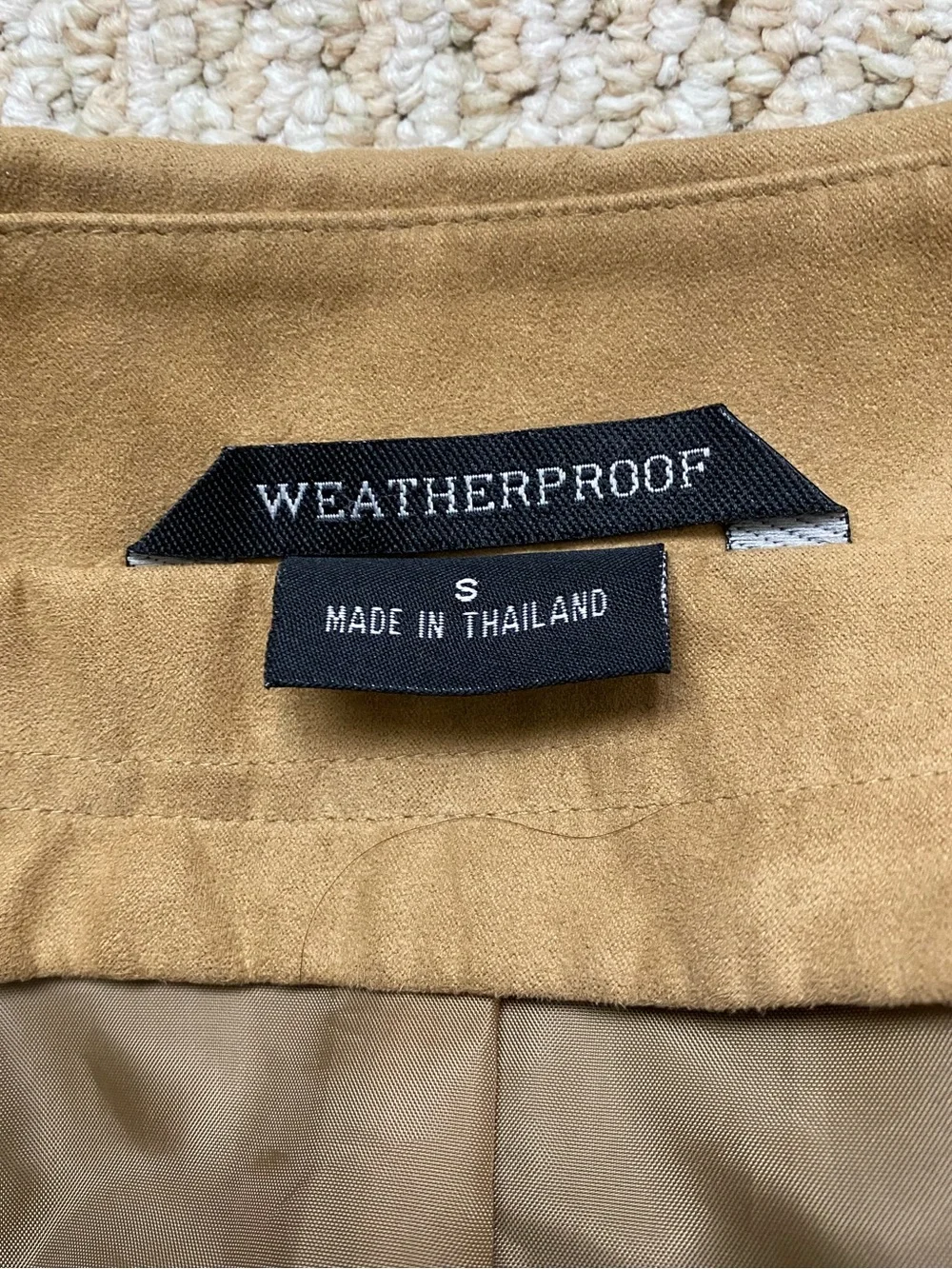 WEATHERPROOF | Waterproof Raincoat Faux Suede Jacket Trench Coat Small